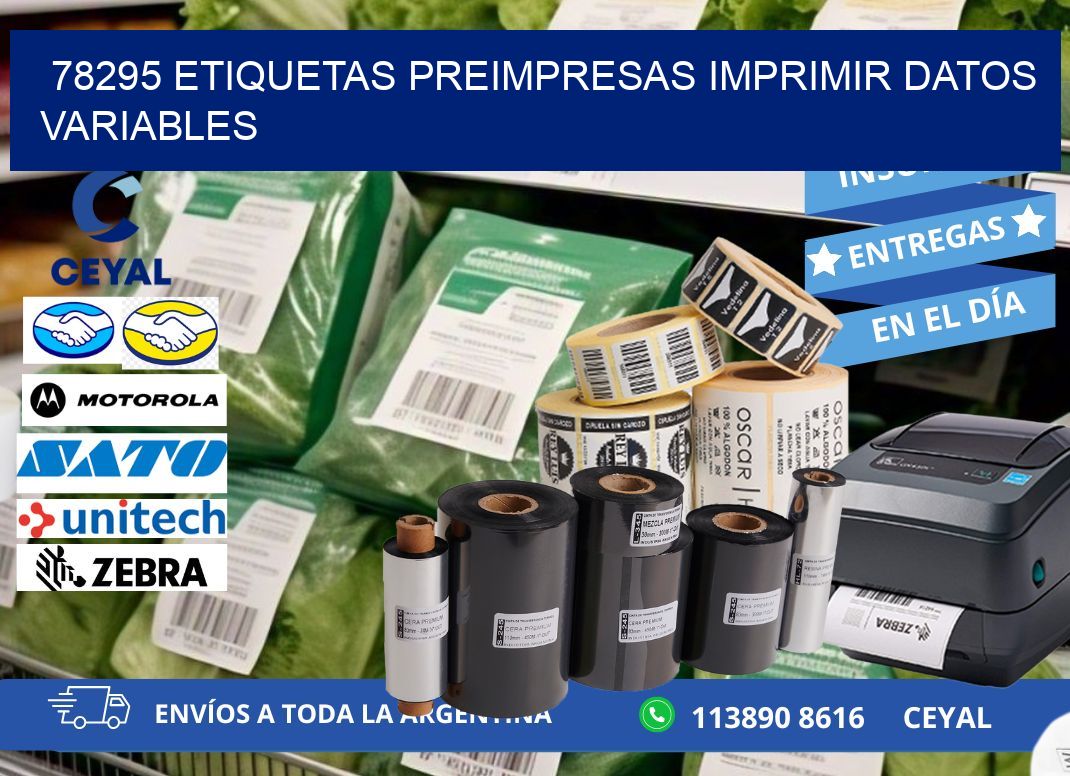 78295 Etiquetas preimpresas imprimir datos variables