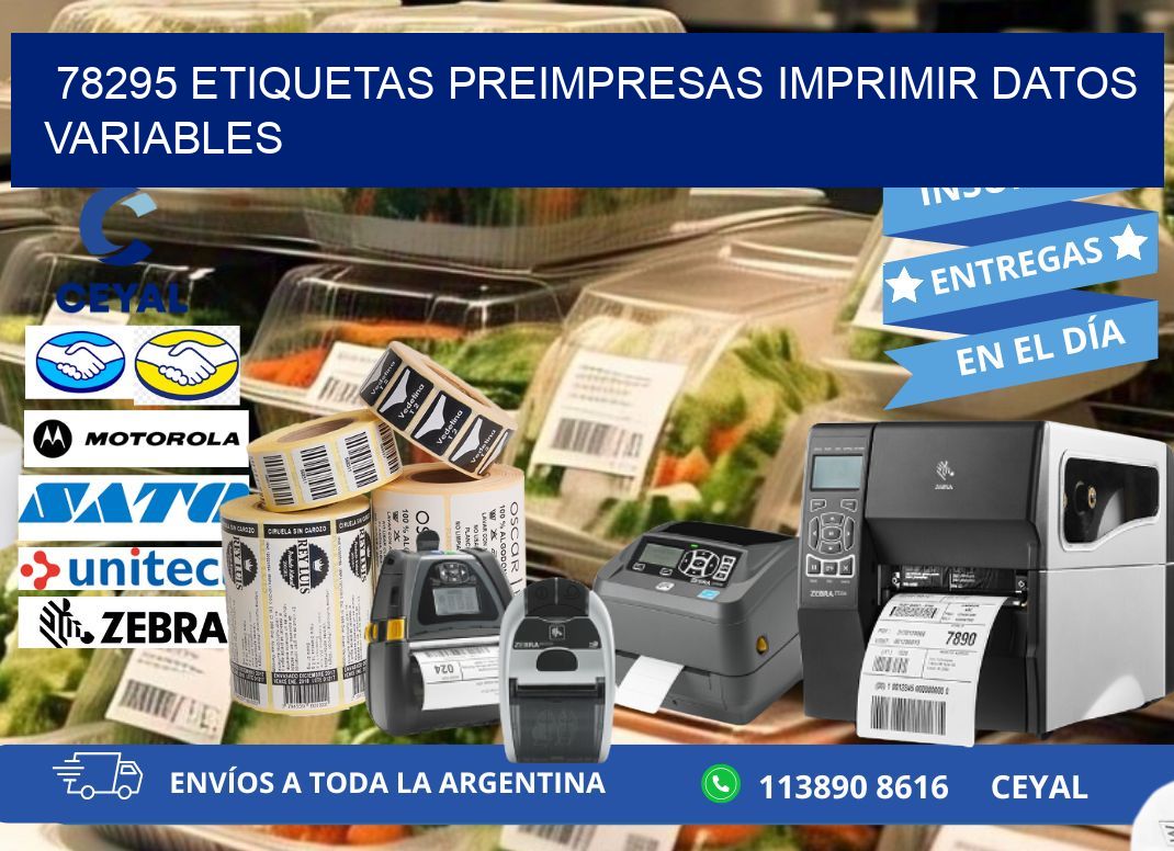 78295 Etiquetas preimpresas imprimir datos variables