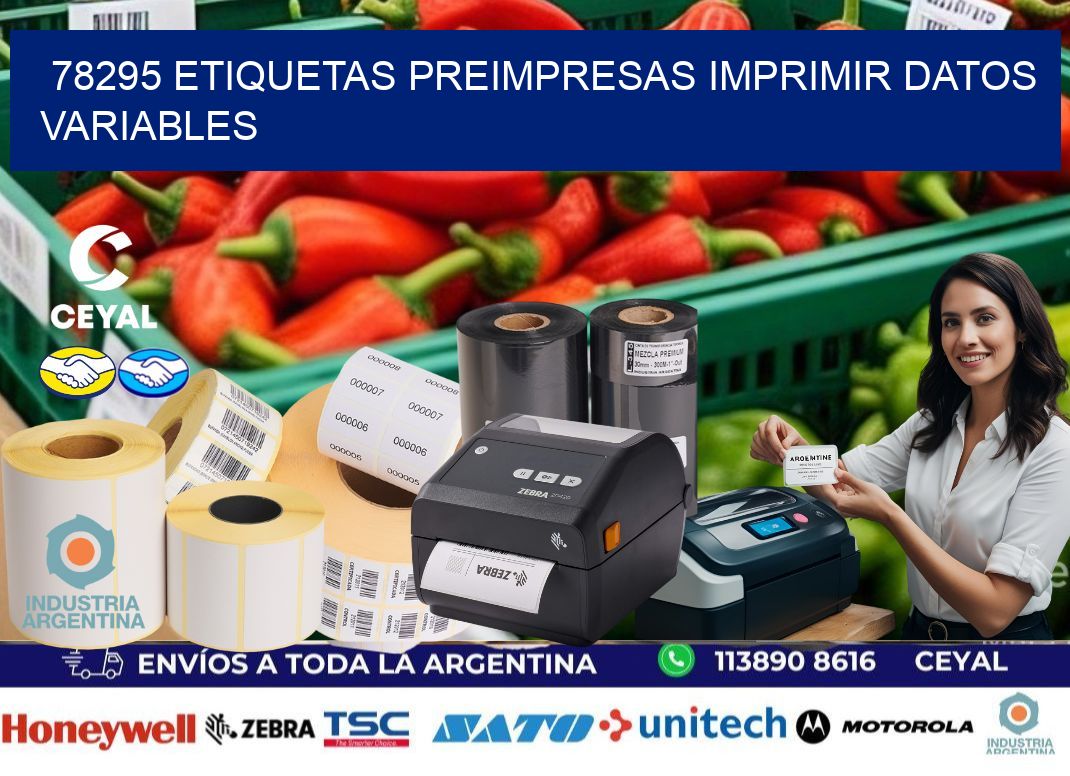 78295 Etiquetas preimpresas imprimir datos variables