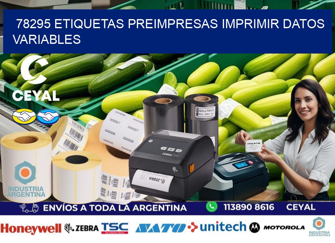 78295 Etiquetas preimpresas imprimir datos variables