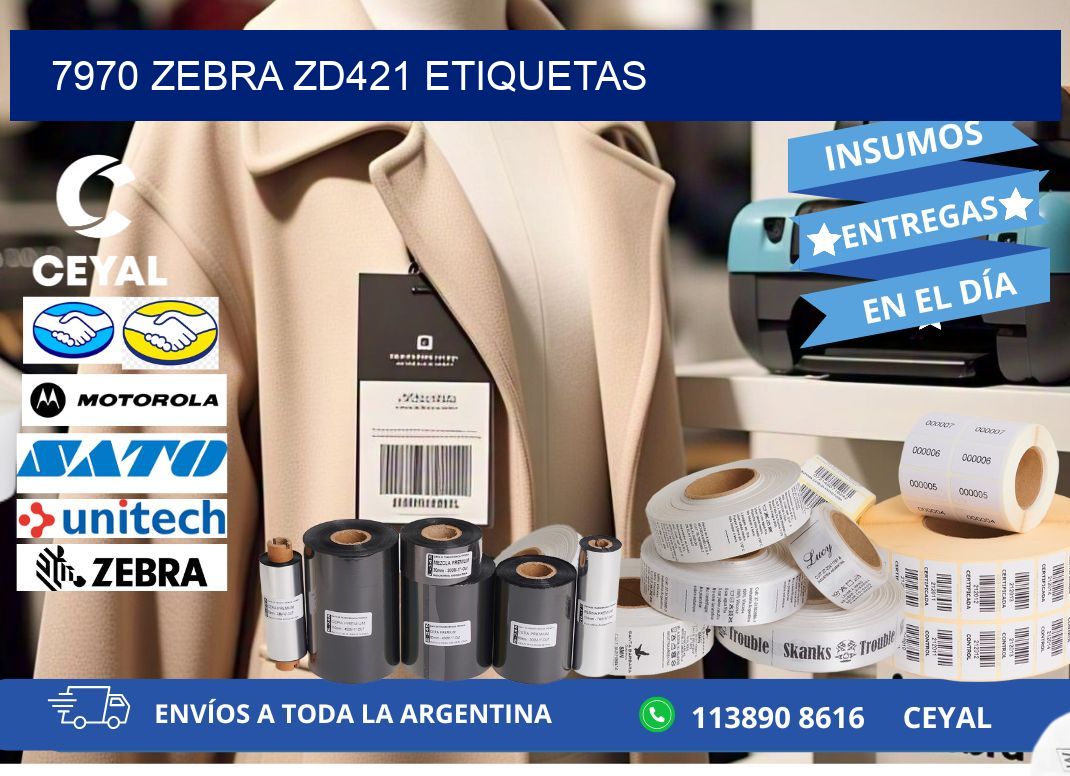 7970 Zebra ZD421 etiquetas