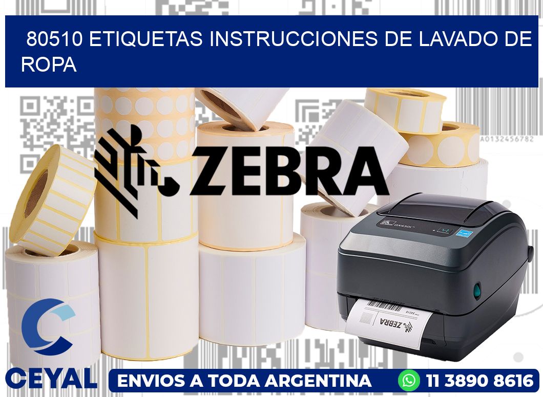 80510 etiquetas instrucciones de lavado de ropa