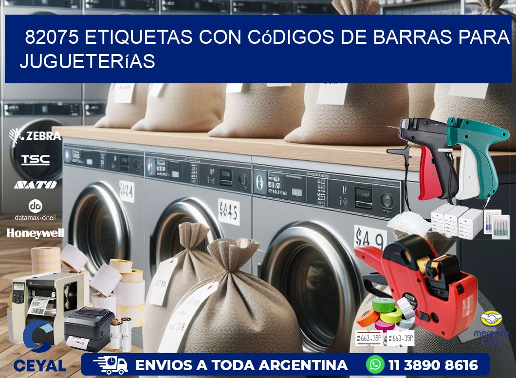 82075 etiquetas con códigos de barras para jugueterías