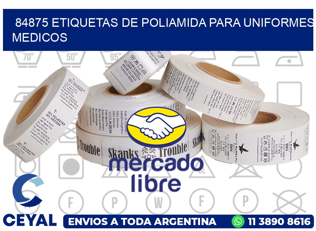 84875 Etiquetas de poliamida para uniformes medicos