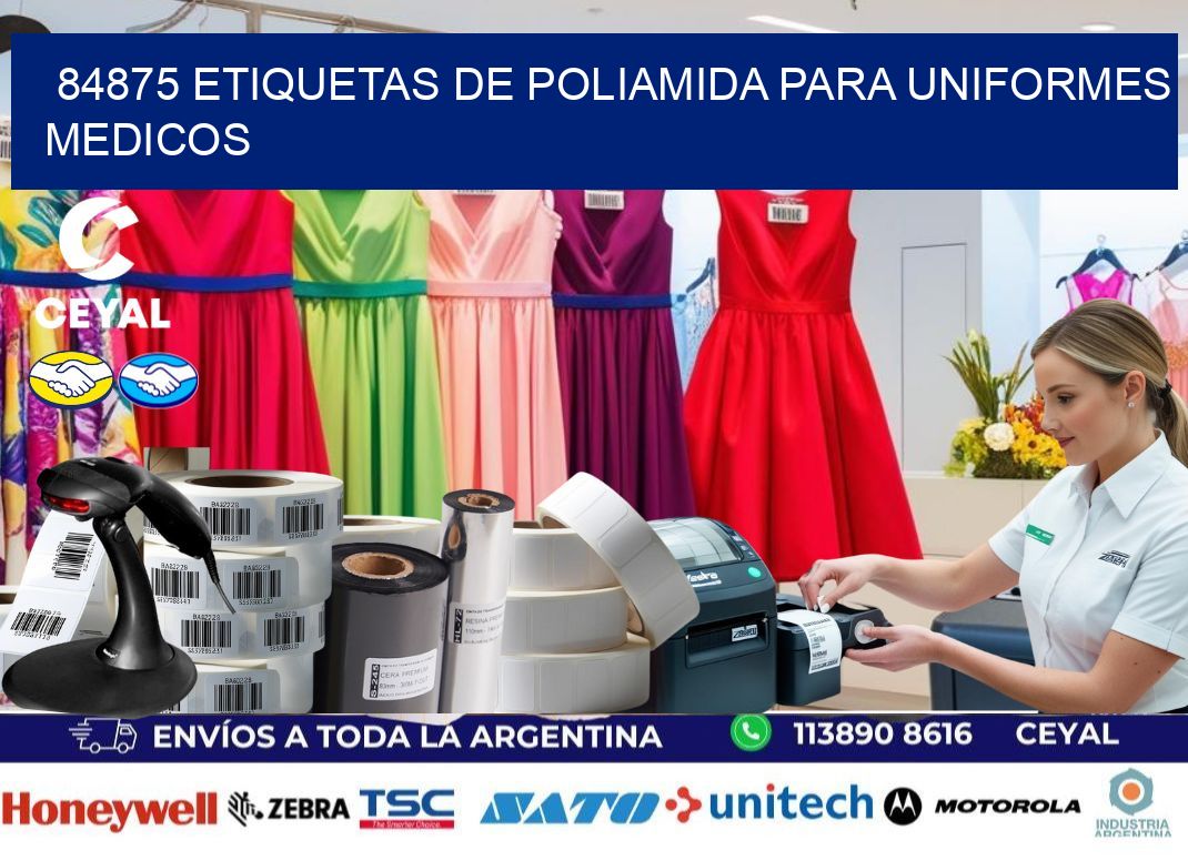 84875 Etiquetas de poliamida para uniformes medicos
