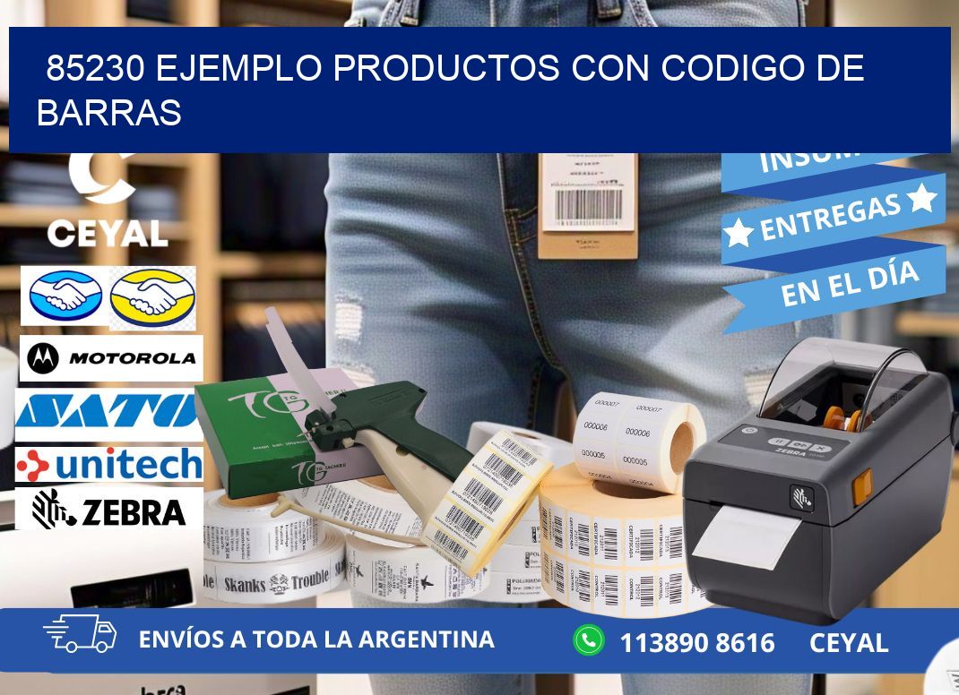 85230 ejemplo productos con codigo de barras
