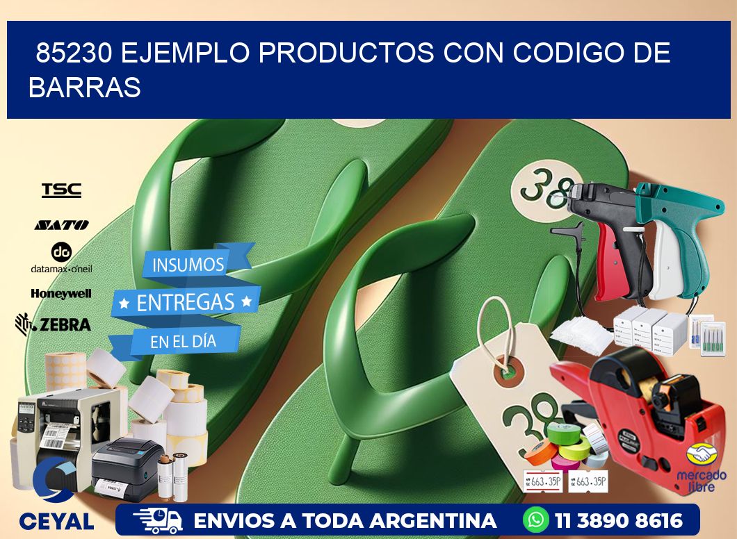 85230 ejemplo productos con codigo de barras