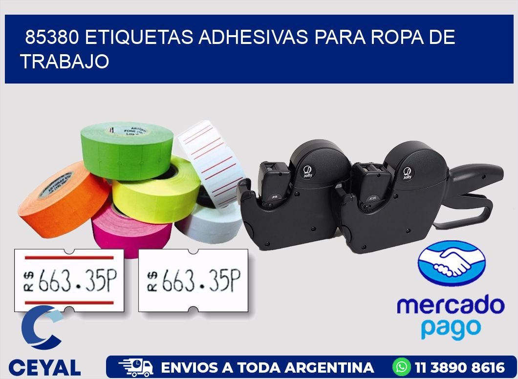 85380 Etiquetas adhesivas para ropa de trabajo