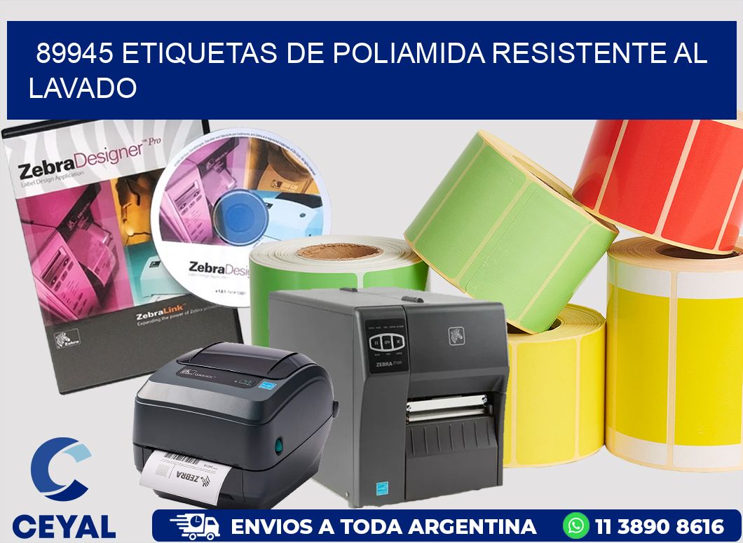89945 Etiquetas de poliamida resistente al lavado