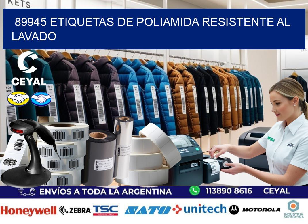 89945 Etiquetas de poliamida resistente al lavado