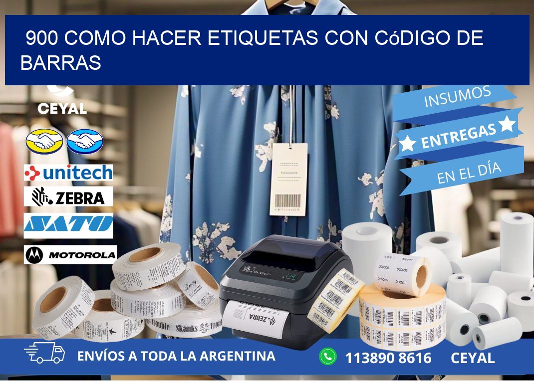 900 Como hacer etiquetas con código de barras