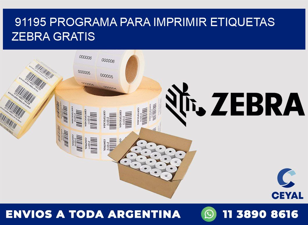 91195 Programa para imprimir etiquetas Zebra gratis