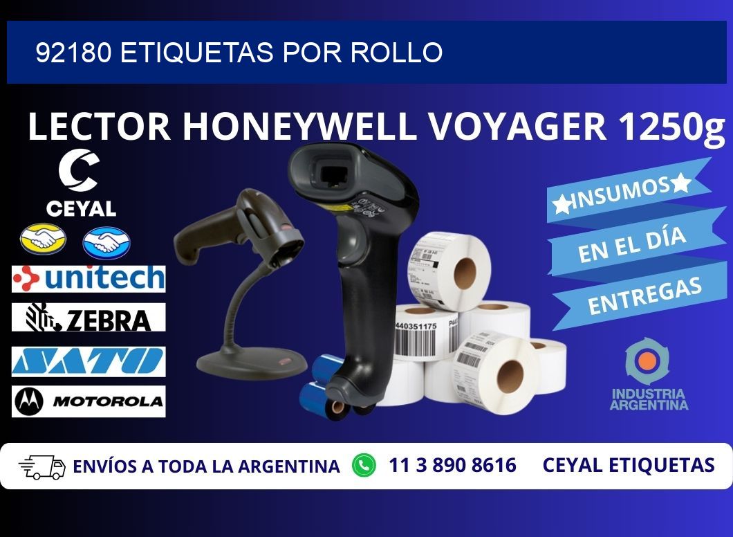 92180 Etiquetas por rollo