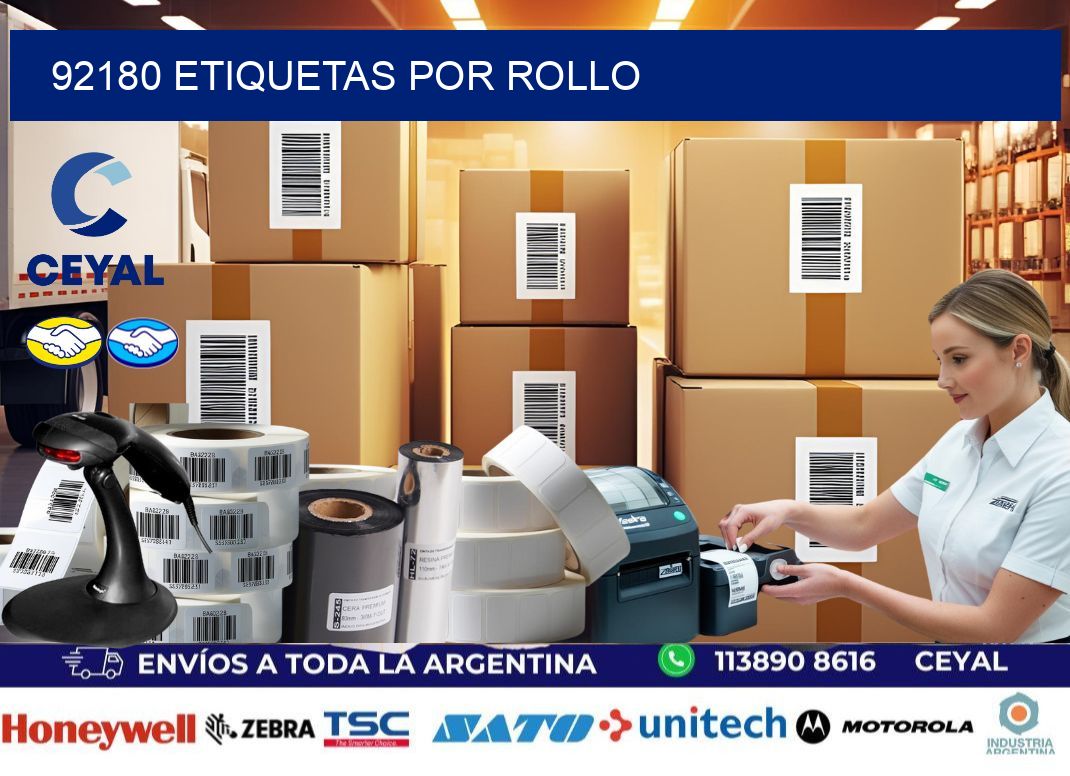 92180 Etiquetas por rollo