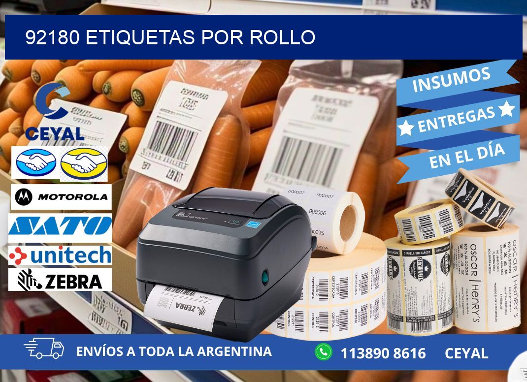 92180 Etiquetas por rollo