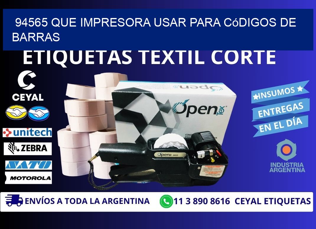 94565 Que impresora usar para códigos de barras