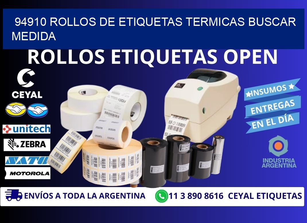94910 rollos de etiquetas termicas buscar medida