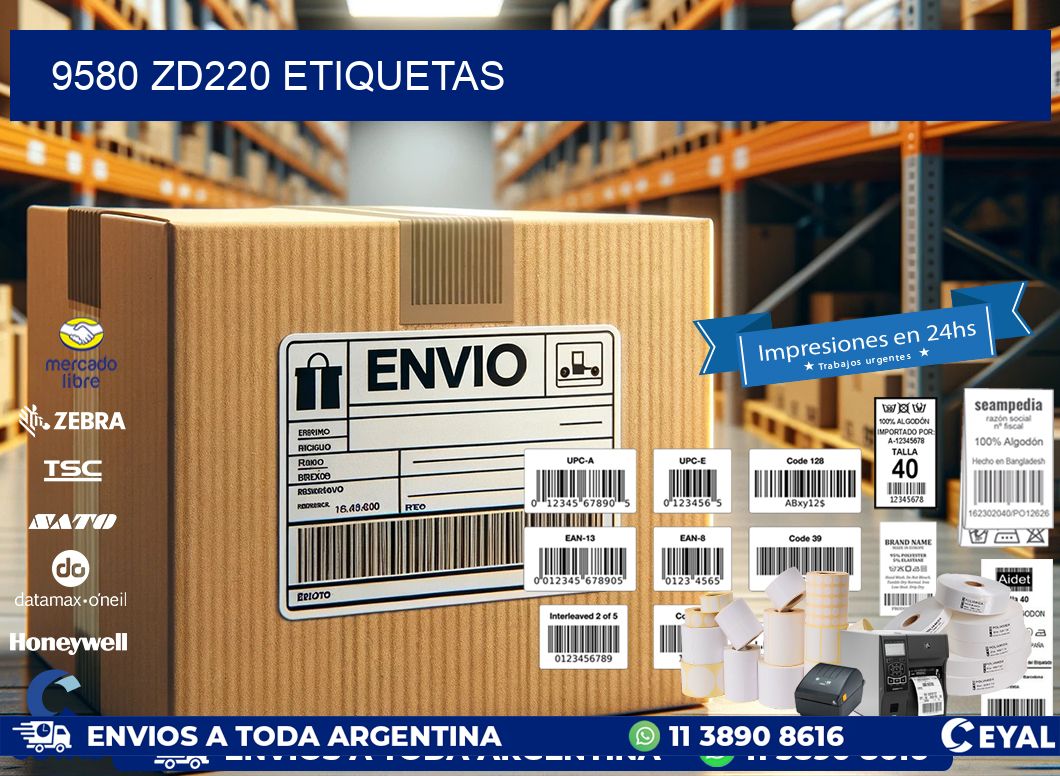 9580 ZD220 etiquetas