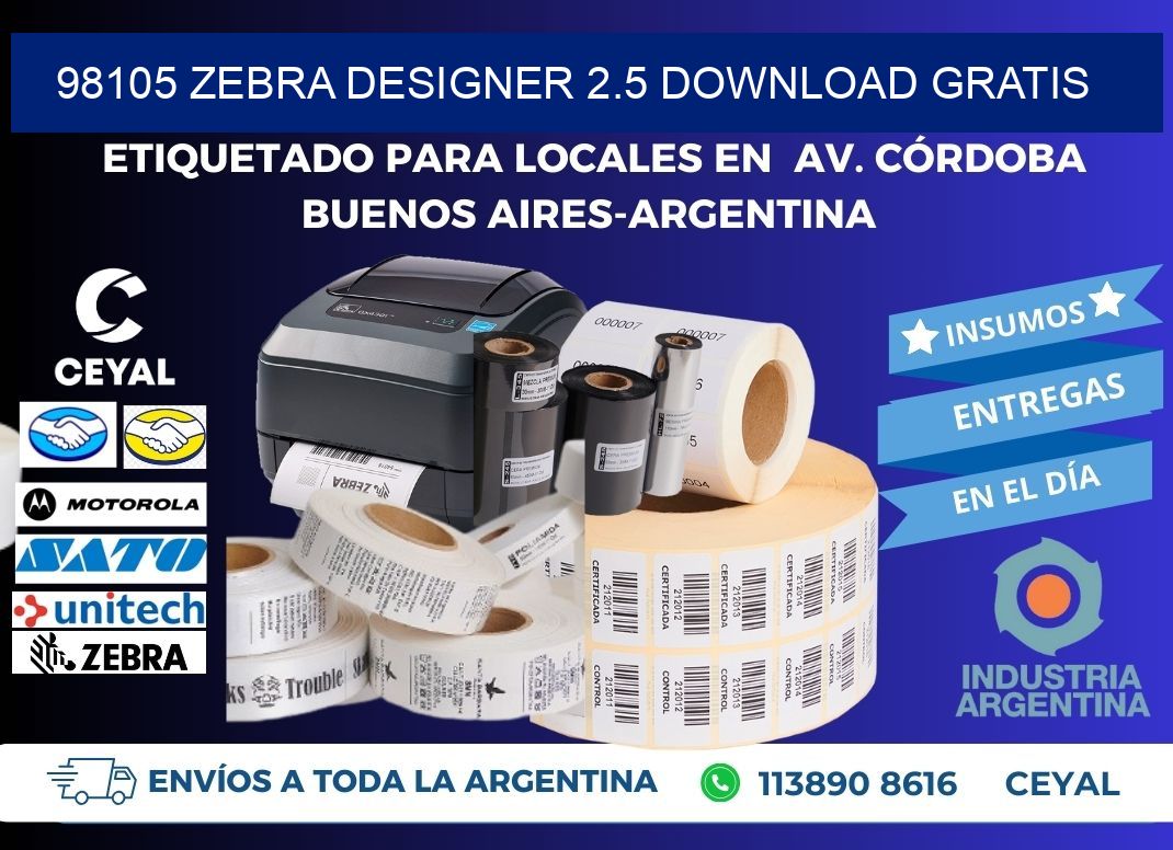 98105 Zebra designer 2.5 download gratis