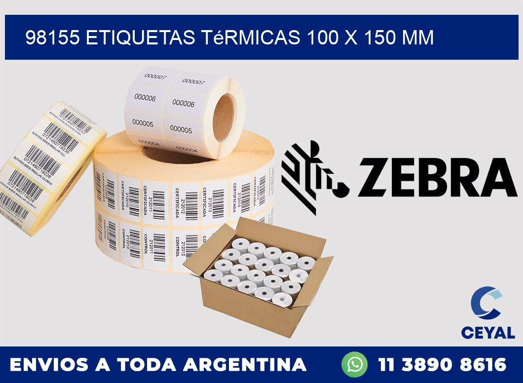 98155 Etiquetas Térmicas 100 X 150 Mm