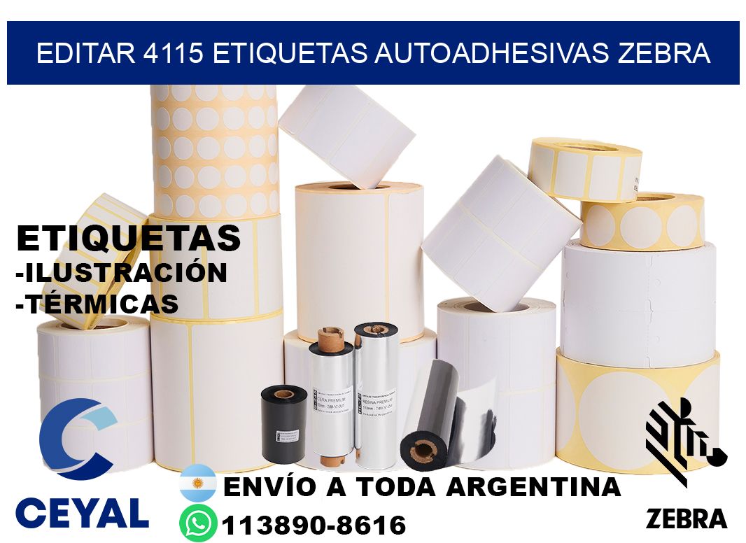 EDITAR 4115 ETIQUETAS AUTOADHESIVAS ZEBRA