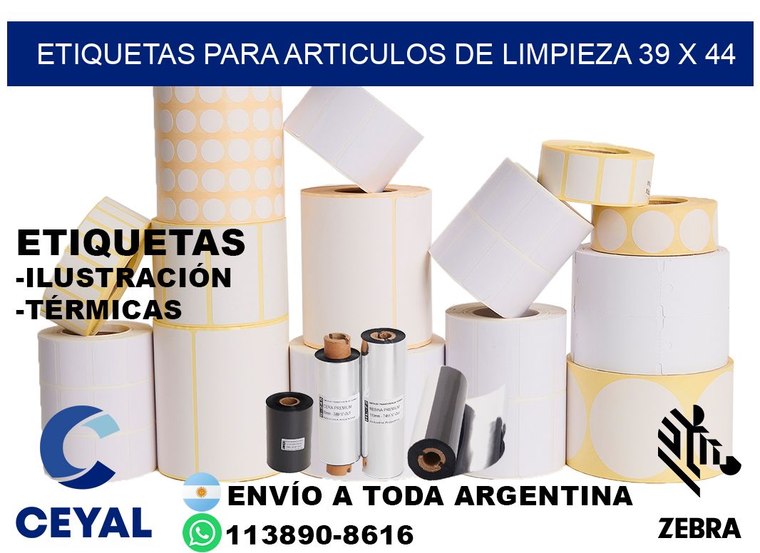ETIQUETAS PARA ARTICULOS DE LIMPIEZA 39 x 44