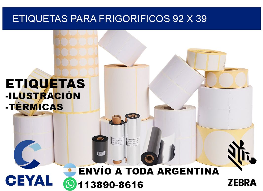 ETIQUETAS PARA FRIGORIFICOS 92 x 39
