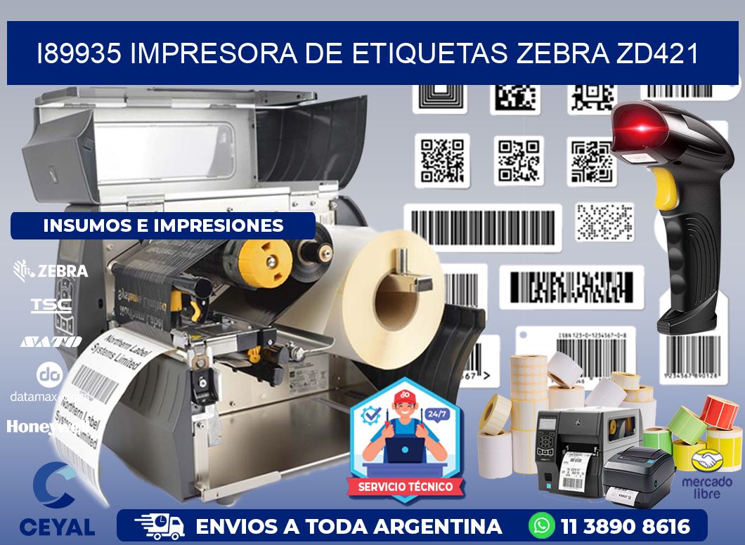 I89935 impresora de etiquetas Zebra ZD421