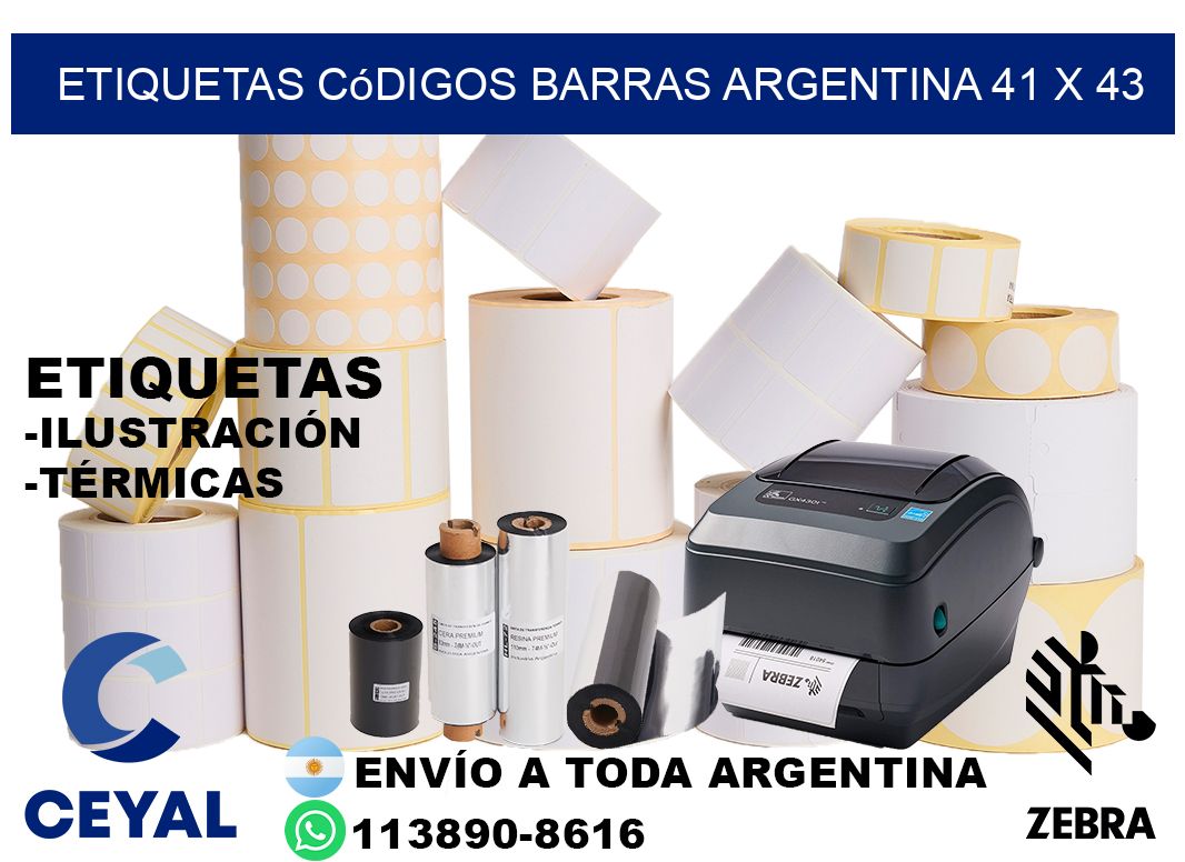 etiquetas códigos barras argentina 41 x 43