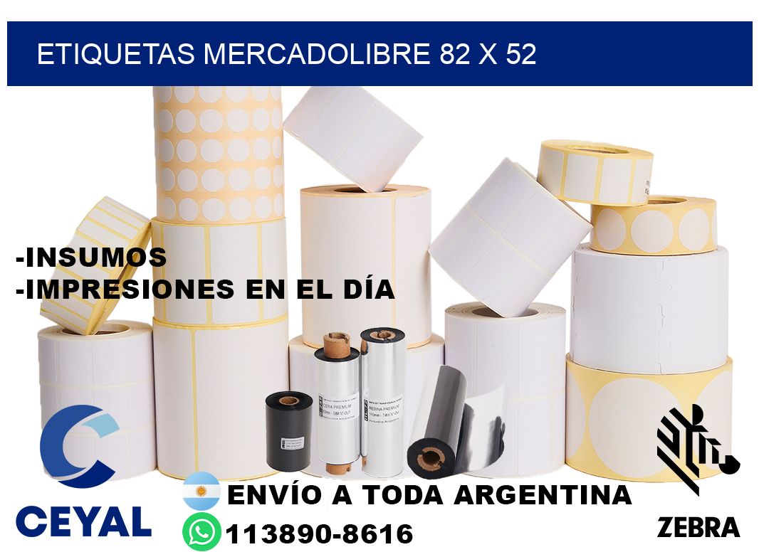 etiquetas mercadolibre 82 x 52