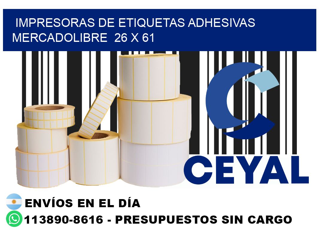 impresoras de etiquetas adhesivas mercadolibre  26 x 61