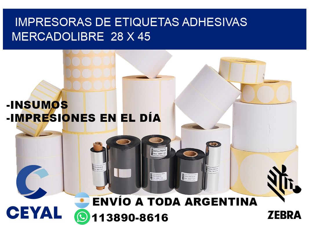 impresoras de etiquetas adhesivas mercadolibre  28 x 45