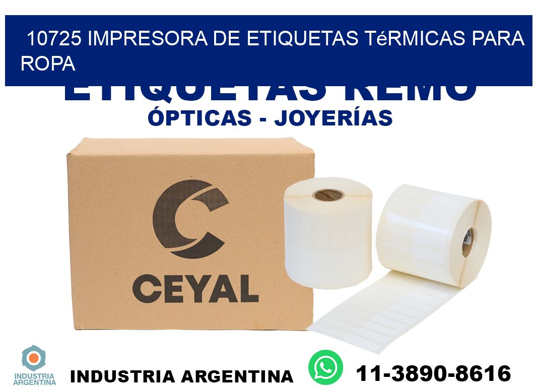 10725 impresora de etiquetas térmicas para ropa