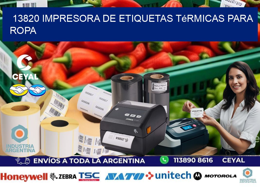 13820 impresora de etiquetas térmicas para ropa