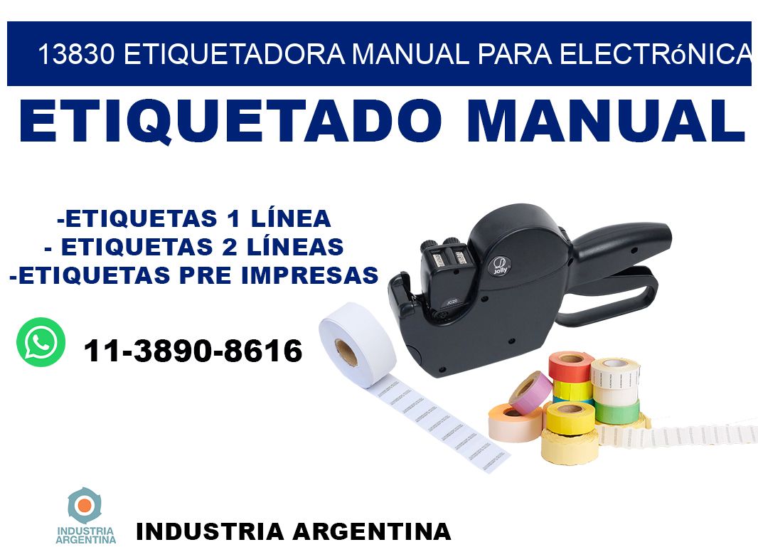 13830 etiquetadora manual para electrónica