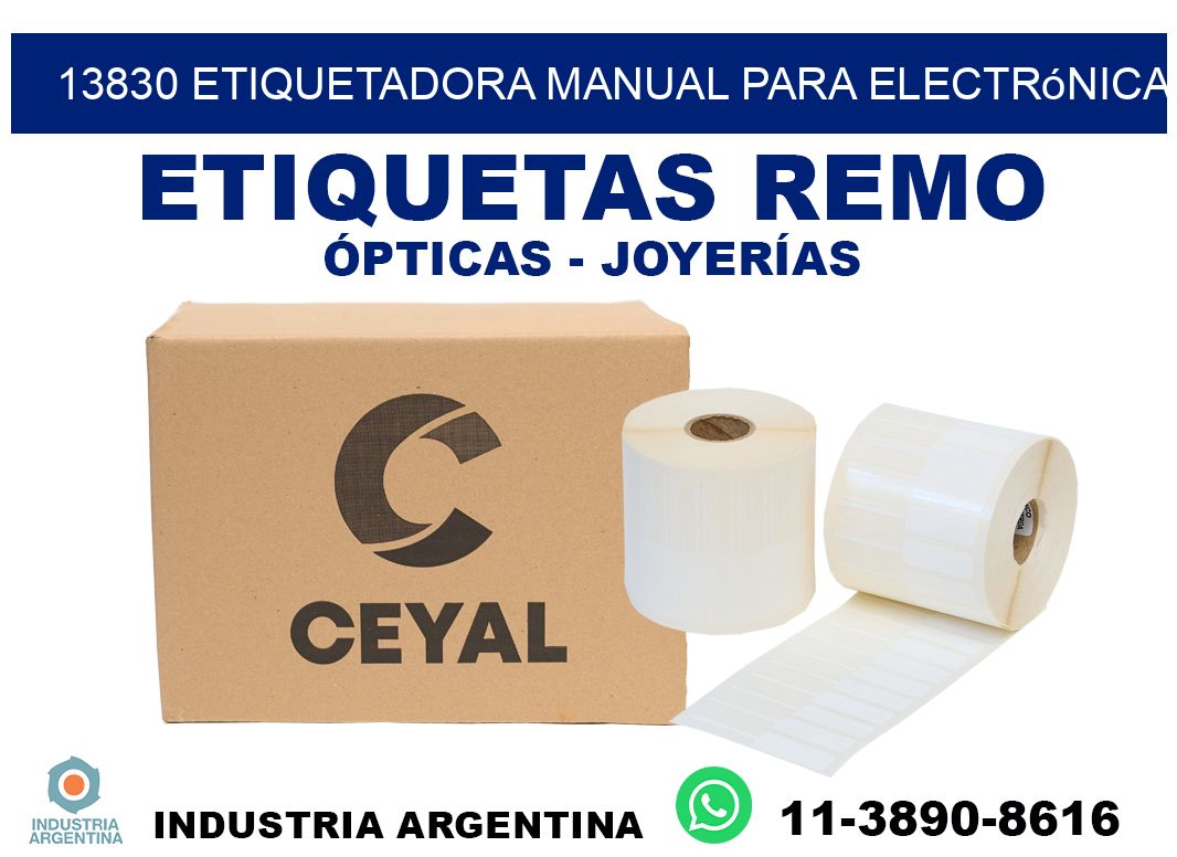 13830 etiquetadora manual para electrónica