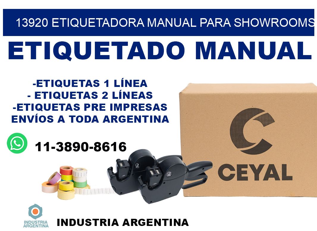 13920 etiquetadora manual para showrooms