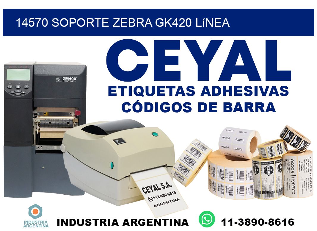 14570 soporte zebra gk420 línea
