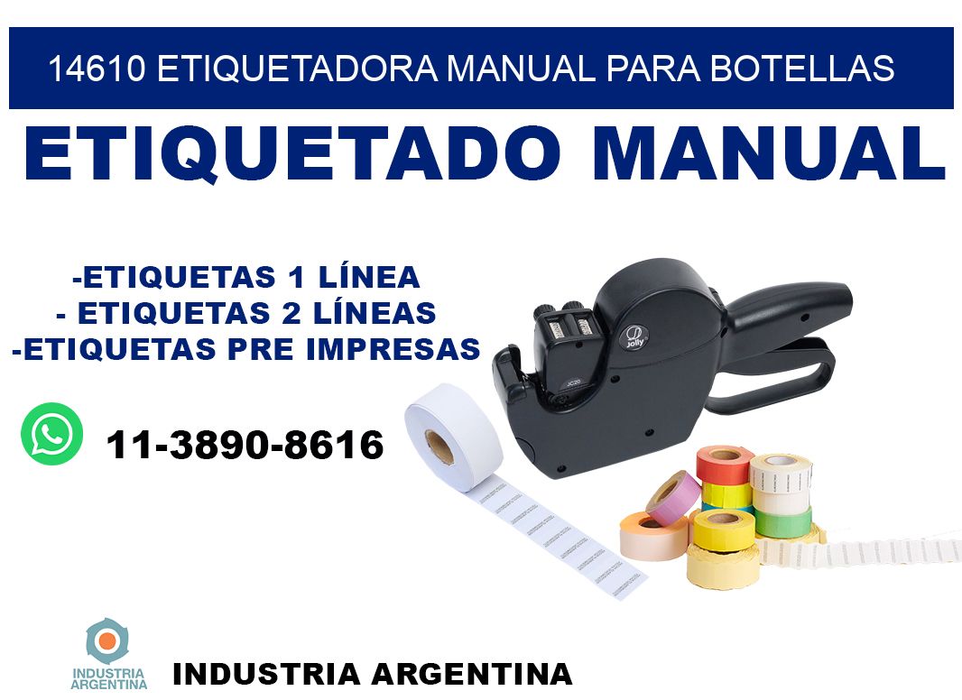14610 etiquetadora manual para botellas