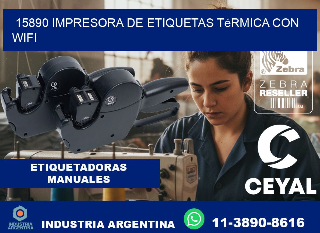 15890 impresora de etiquetas térmica con wifi