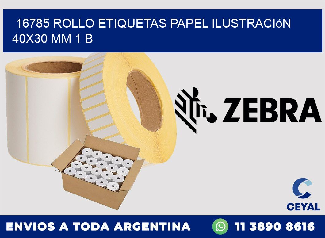 16785 Rollo Etiquetas Papel Ilustración 40×30 Mm 1 B