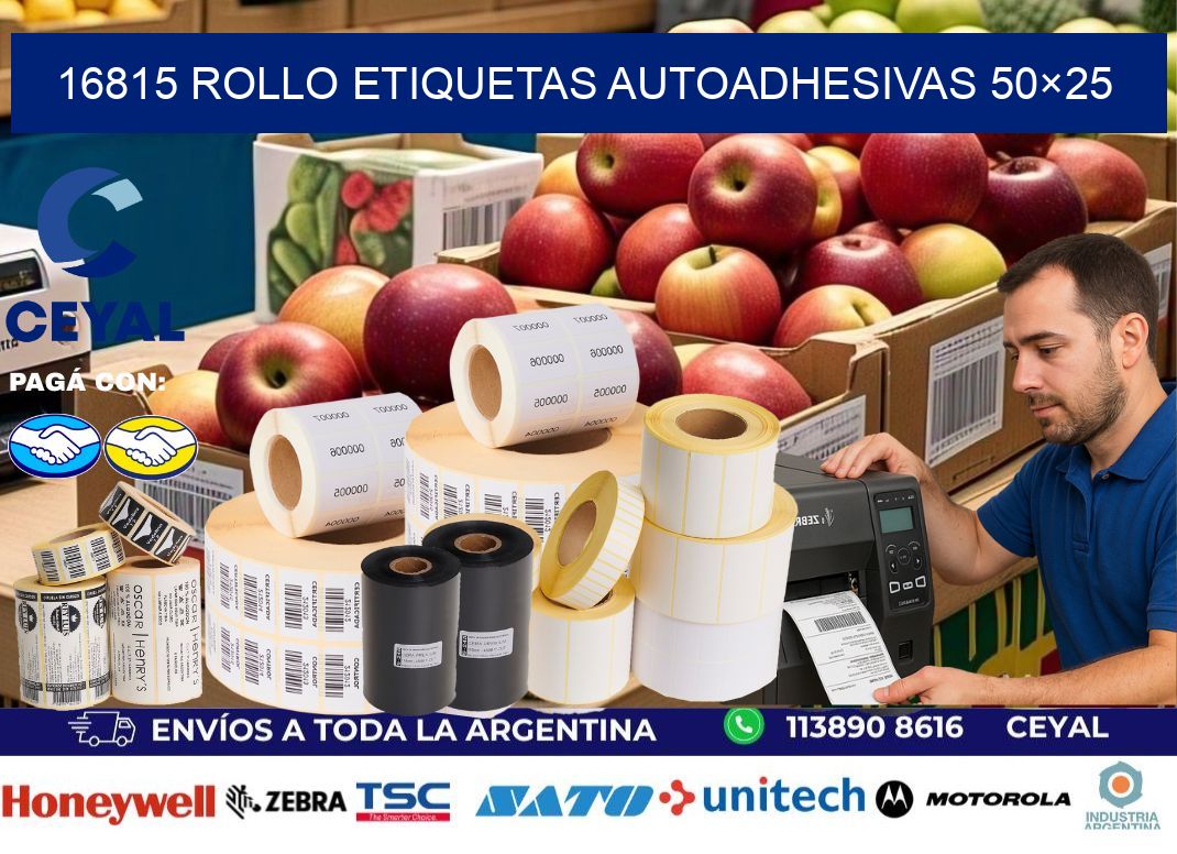 16815 Rollo Etiquetas autoadhesivas 50×25