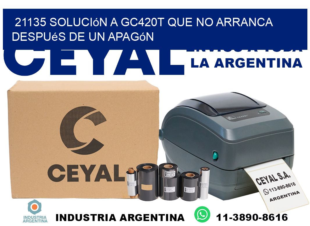 21135 solución a gc420t que no arranca después de un apagón