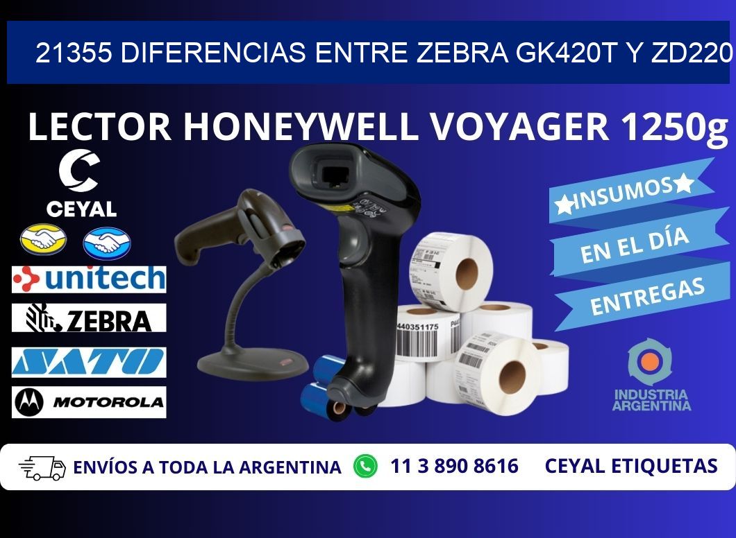 21355 diferencias entre zebra gk420t y zd220