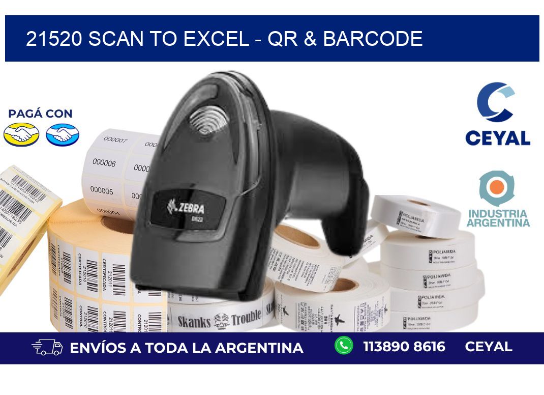 21520 Scan to Excel - QR & Barcode
