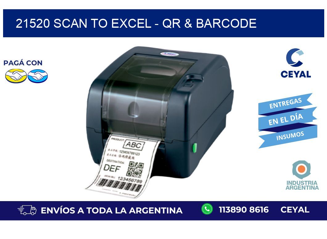 21520 Scan to Excel - QR & Barcode