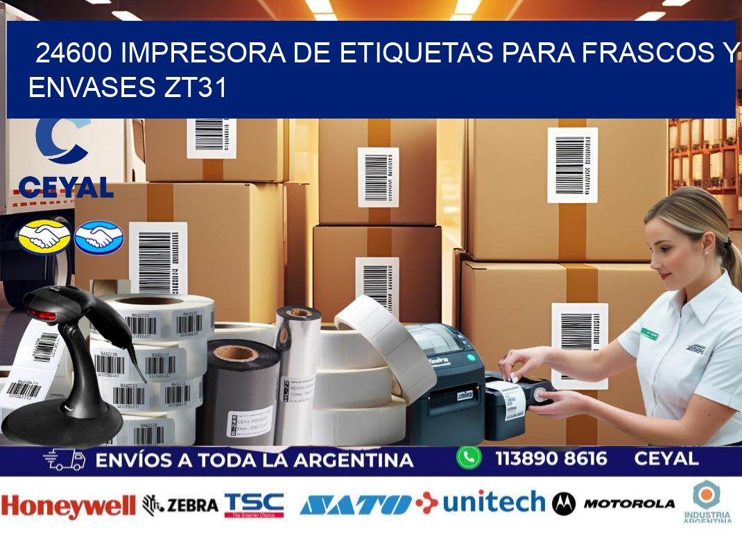 24600 impresora de etiquetas para frascos y envases ZT31