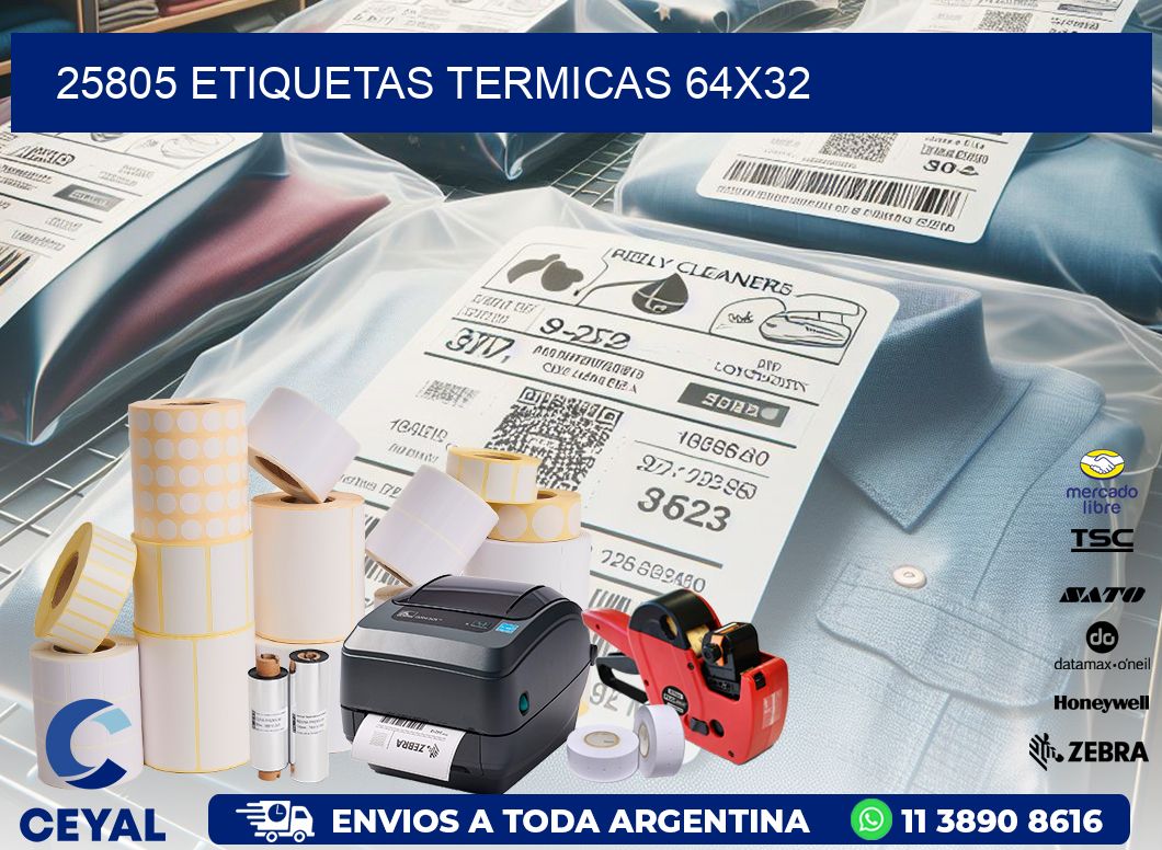 25805 etiquetas termicas 64x32
