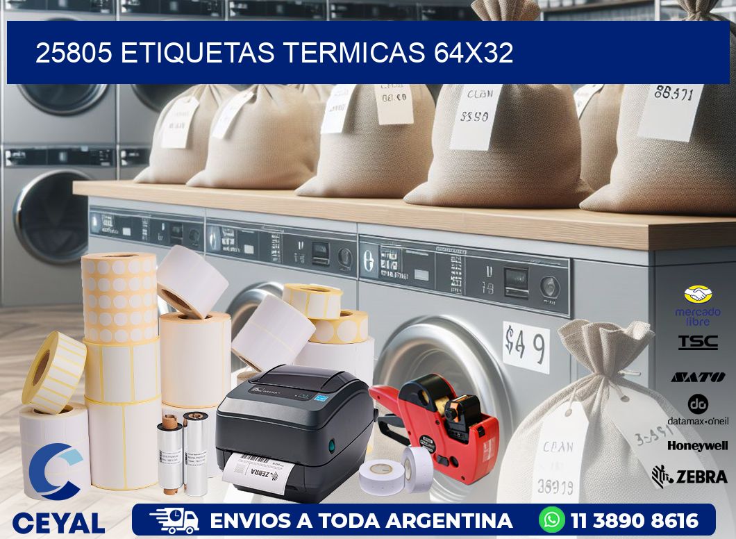 25805 etiquetas termicas 64x32