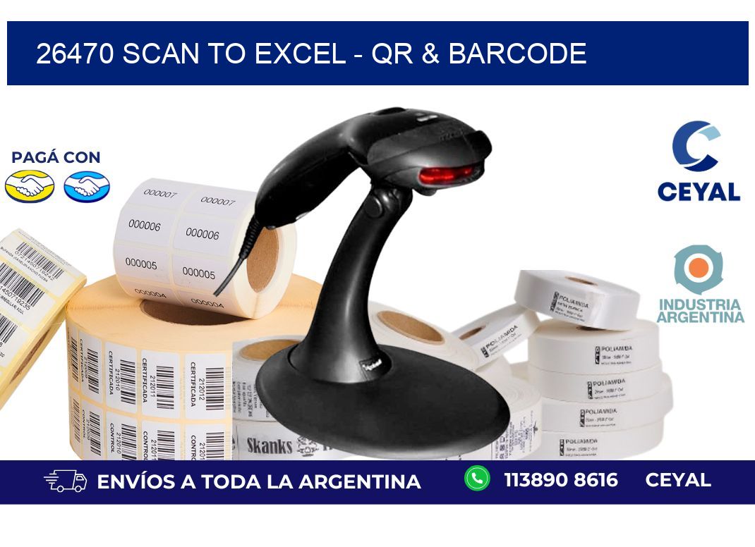 26470 Scan to Excel - QR & Barcode